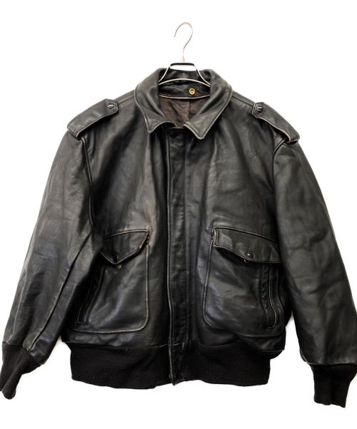 Schott（ショット）Schott (ショット) レザーフライトジャケット ブラック サイズ:50の古着・服飾アイテム