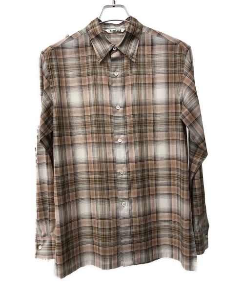 AURALEE（オーラリー）AURALEE (オーラリー) WooL Recycled Shirt ブラウン サイズ:1の古着・服飾アイテム