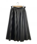 MM6 Maison Margielaエムエムシックス メゾンマルジェラ）の古着「プリーツロングスカート」｜ブラック