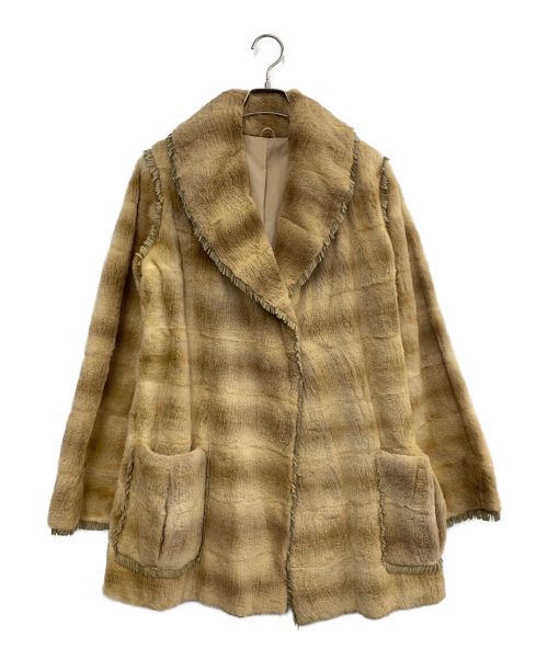 不明（不明）不明 (不明) 毛皮コート キャメル サイズ:42の古着・服飾アイテム