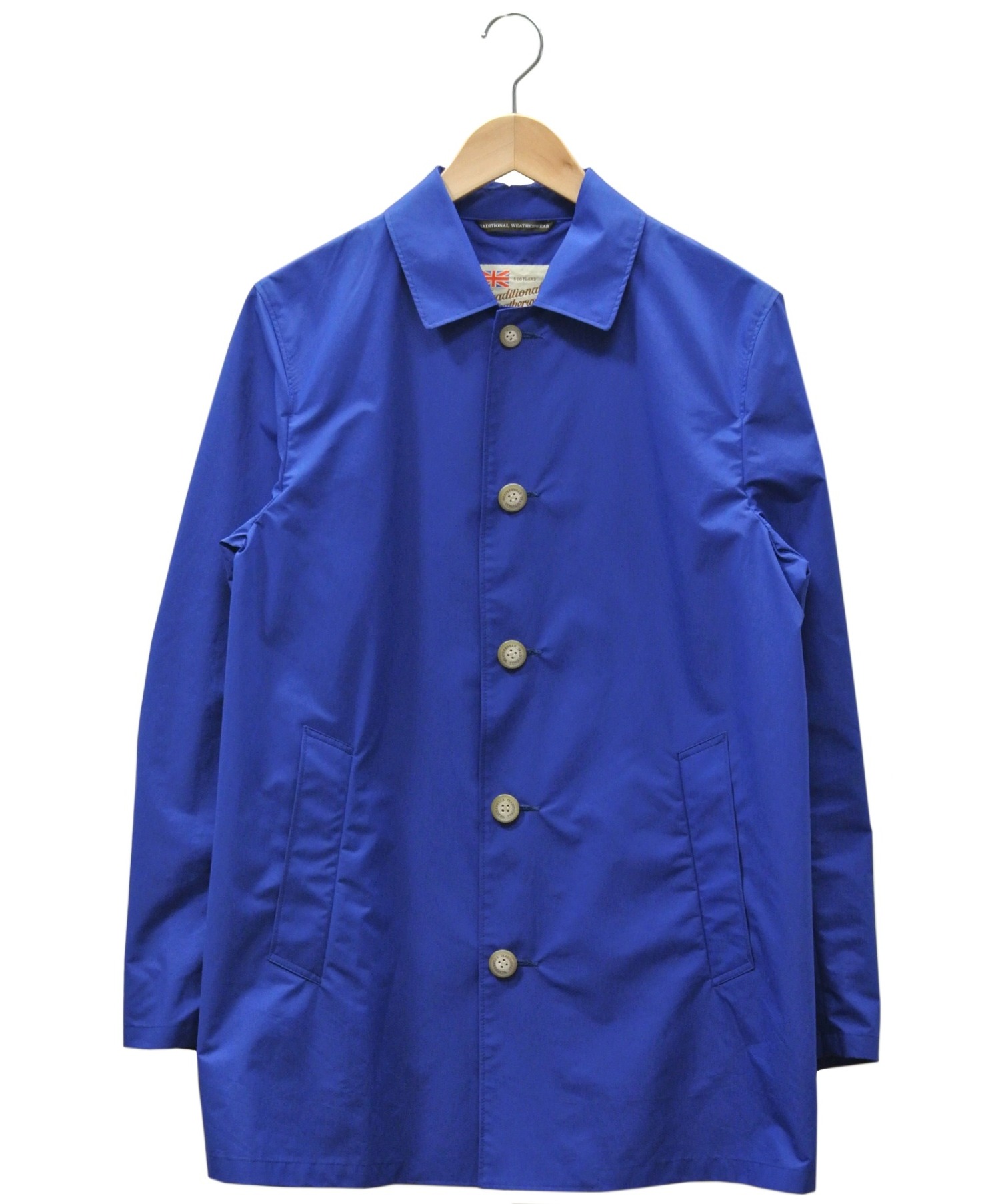 Traditional Weatherwear (トラディショナルウェザーウェア) ステンカラーコート ブルー サイズ:38