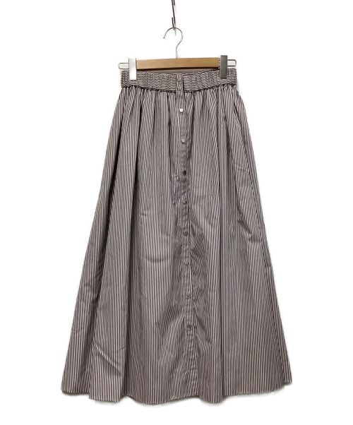 中古 古着通販 Ebure エブール フロントボタンストライプスカート ホワイト グレー サイズ Free ブランド 古着通販 トレファク公式 Trefac Fashion