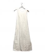archiアーキ）の古着「HEMP CROSS MAXI-DRESS」｜ホワイト