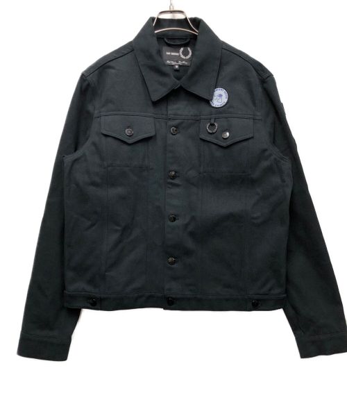RAF SIMONS（ラフシモンズ）RAF SIMONS (ラフシモンズ) FRED PERRY (フレッドペリー) Brushed Denim Jacket ブラック サイズ:Mの古着・服飾アイテム