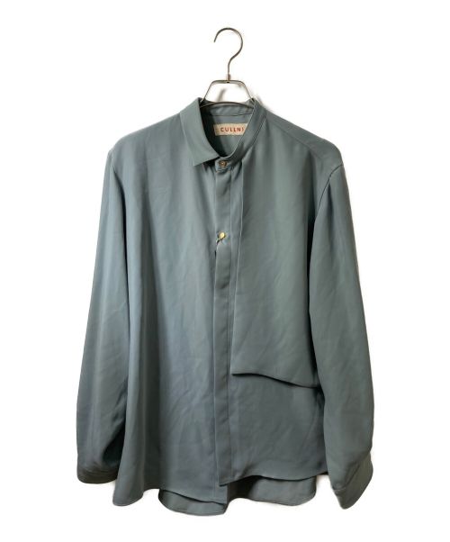 CULLNI（クルニ）CULLNI (クルニ) アシンメトリーラペルシャツ ブルー サイズ:2の古着・服飾アイテム