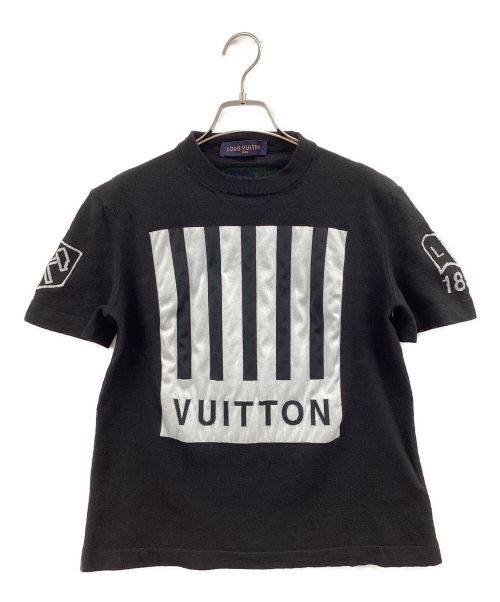 LOUIS VUITTON（ルイ ヴィトン）LOUIS VUITTON (ルイ ヴィトン) フロントデザインニット ブラック サイズ:XLの古着・服飾アイテム