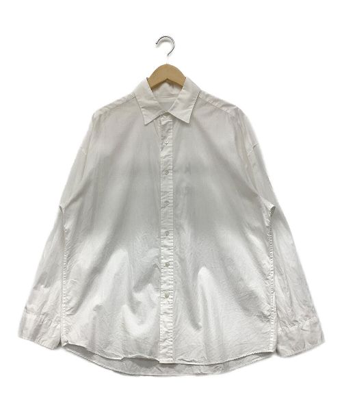 yoshio kubo（ヨシオクボ）yoshio kubo (ヨシオクボ) バックプリントオーバーサイズシャツ ホワイト サイズ:2の古着・服飾アイテム