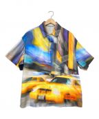 HERON PRESTONヘロンプレストン）の古着「20sタクシーデザイン半袖シャツ」｜グレー×オレンジ