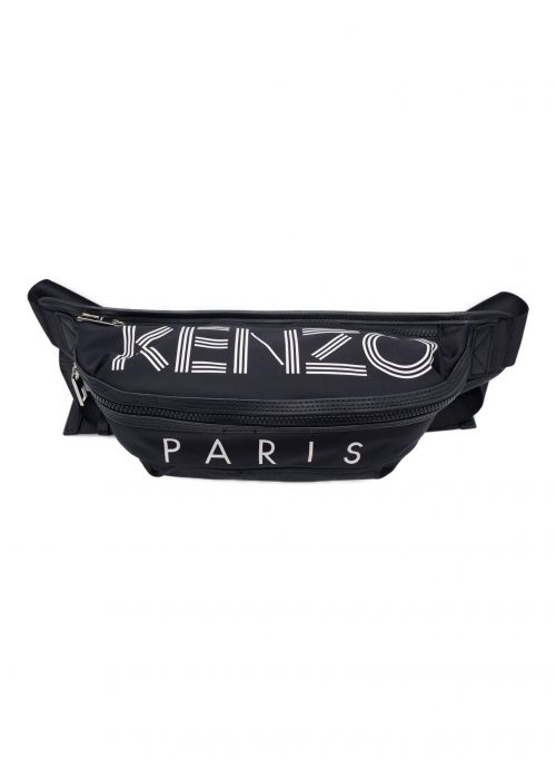 KENZO（ケンゾー）KENZO (ケンゾー) ロゴウエストバッグ ブラックの古着・服飾アイテム