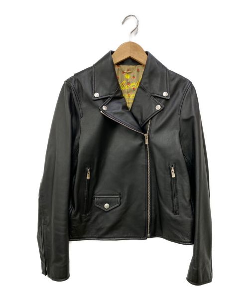 MUVEIL（ミュベール）MUVEIL (ミュベール) ラムレザージャケット ブラック サイズ:SIZE Mの古着・服飾アイテム