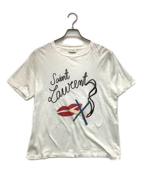 Saint Laurent Paris（サンローランパリ）Saint Laurent Paris (サンローランパリ) 半袖カットソー ホワイト サイズ:Sの古着・服飾アイテム