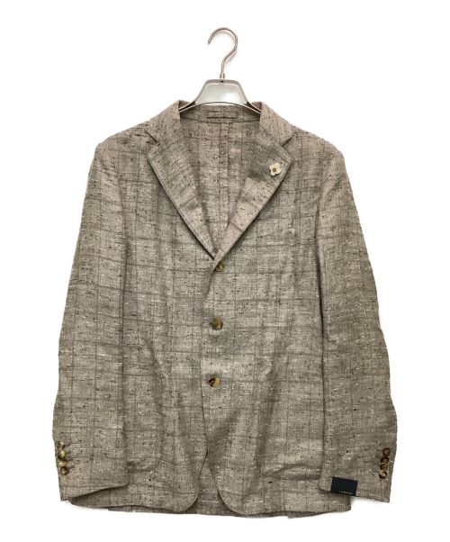 LARDINI（ラルディーニ）LARDINI (ラルディーニ) リネンシルクジャケット ベージュ サイズ:50 未使用品の古着・服飾アイテム