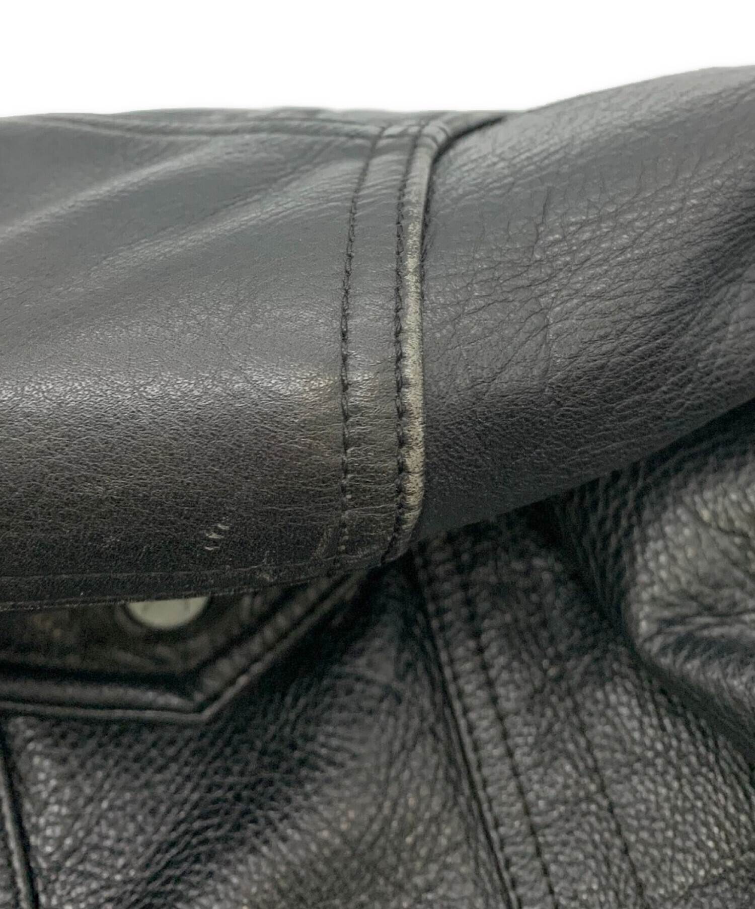 Calvin Klein (カルバンクライン) レザートラックジャケット ブラック サイズ:M