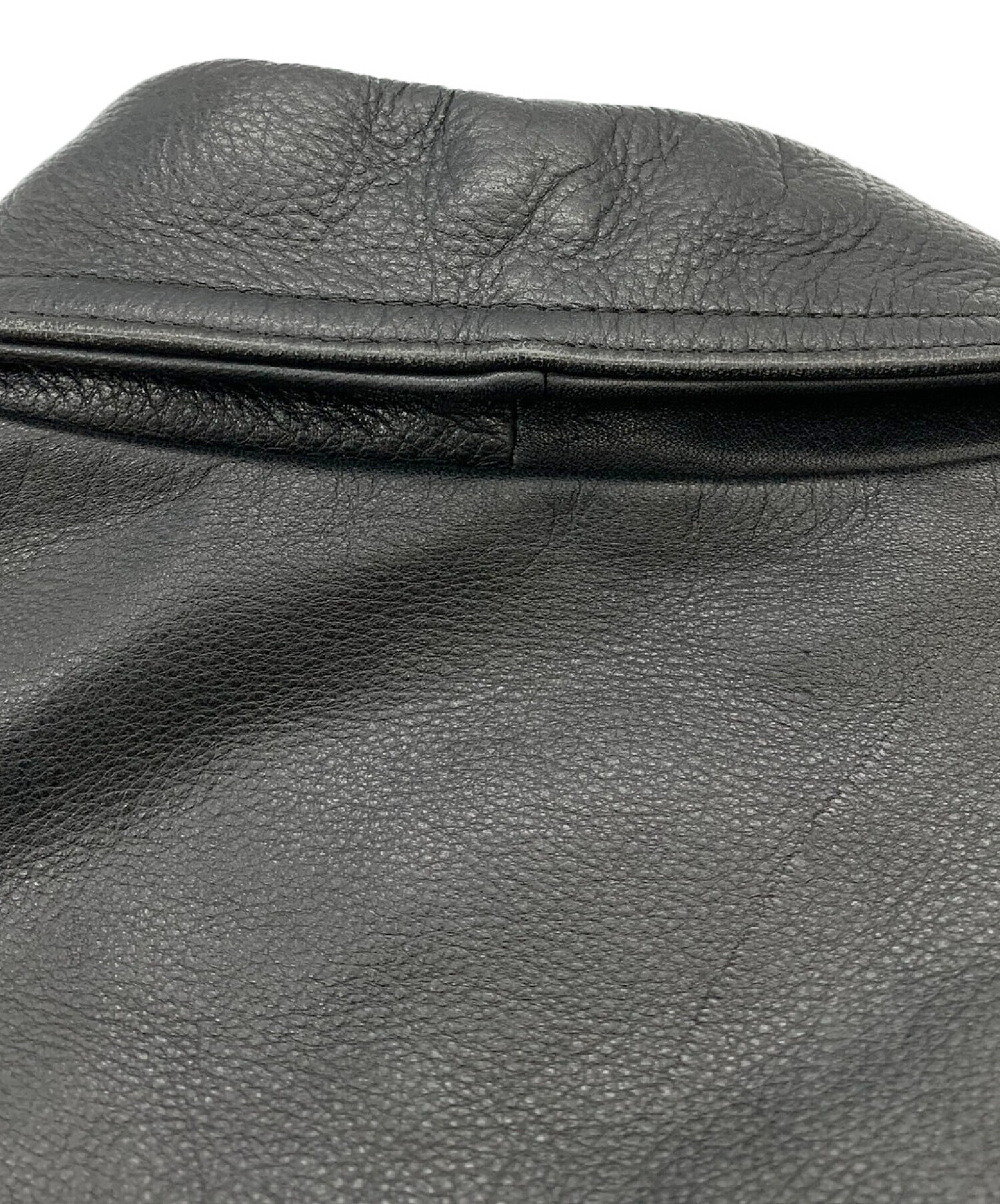 Calvin Klein (カルバンクライン) レザートラックジャケット ブラック サイズ:M