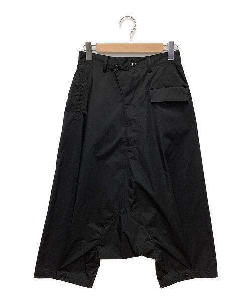 YOHJI YAMAMOTO（ヨウジヤマモト）YOHJI YAMAMOTO (ヨウジヤマモト) ガセットサルエルパンツ ブラック サイズ:2の古着・服飾アイテム