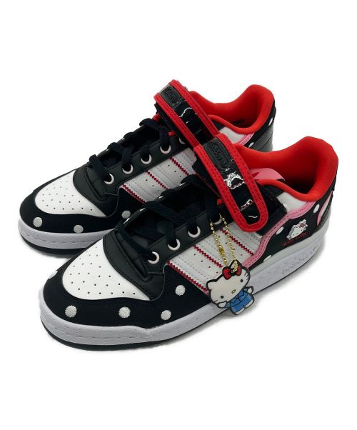 adidas（アディダス）adidas (アディダス) HELLO KITTY (ハローキティ) Forum Low  ブラック×ホワイト サイズ:US6 1/2の古着・服飾アイテム