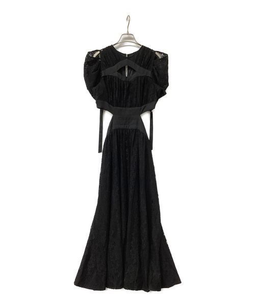 Snidel（スナイデル）Snidel (スナイデル) スイッチングデコルテオープンワンピース ブラック サイズ:1の古着・服飾アイテム