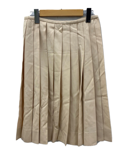 HERMES（エルメス）HERMES (エルメス) プリーツスカート ベージュ サイズ:38の古着・服飾アイテム