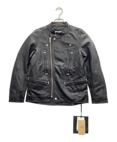 BRU NA BOINNE（ブルーナボイン）BRU NA BOINNE (ブルーナボイン) レザーライダースジャケット ブラック サイズ:XXS 未使用品の古着・服飾アイテム