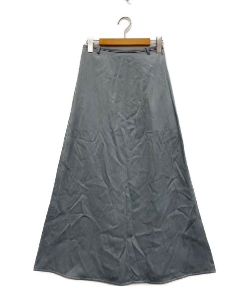 DES PRES（デ プレ）DES PRES (デ・プレ) ソフトサテン フレアマキシスカート スカイブルー サイズ:34 未使用品の古着・服飾アイテム