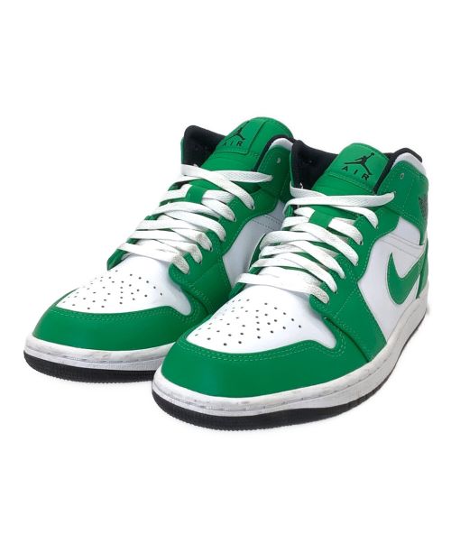 NIKE（ナイキ）NIKE (ナイキ) Air Jordan 1 Mid　Lucky Green ホワイト×グリーン サイズ:US8.5/EUR42/UK7.5の古着・服飾アイテム
