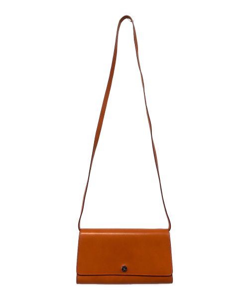 HIROFU（ヒロフ）HIROFU (ヒロフ) レザーショルダーバッグ オレンジの古着・服飾アイテム