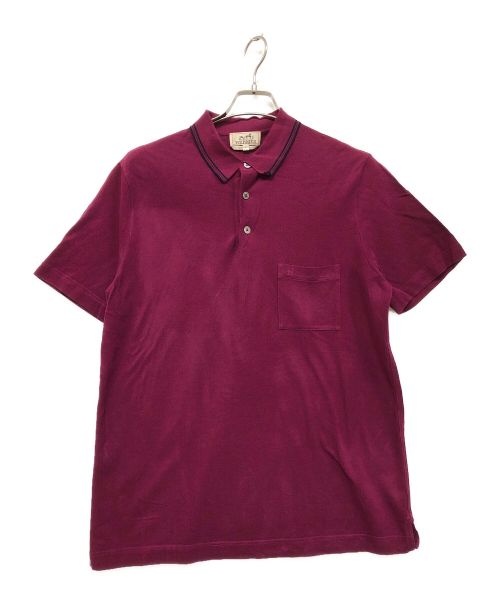 HERMES（エルメス）HERMES (エルメス) ポロシャツ パープル サイズ:Lの古着・服飾アイテム