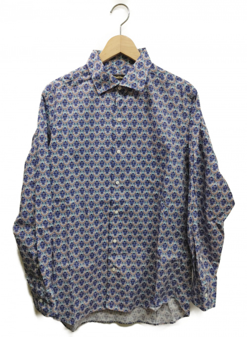 Paul Stuart（ポールスチュアート）Paul Stuart (ポールスチュアート) 総柄シャツ ブルー サイズ:size XLの古着・服飾アイテム
