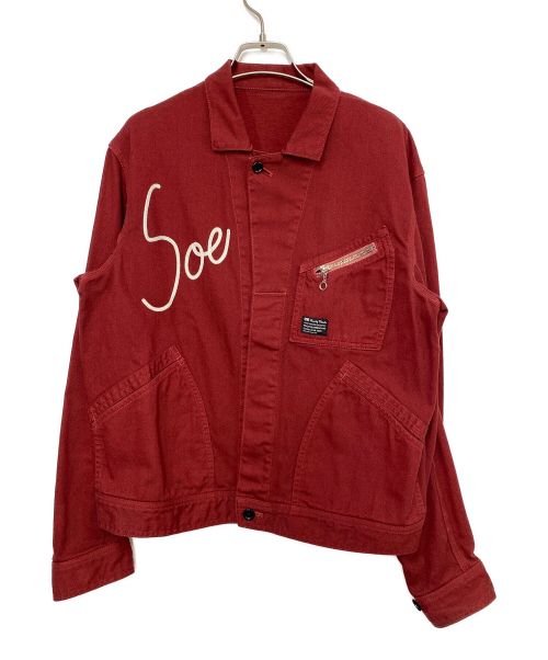 Soe（ソーイ）SOE (ソーイ) ワークジャケット レッド サイズ:1の古着・服飾アイテム