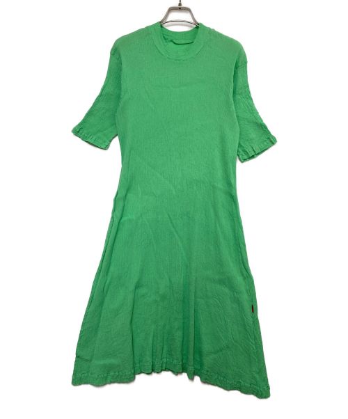 ISSEY MIYAKE HaaT（イッセイミヤケハート）ISSEY MIYAKE HaaT (イッセイミヤケハート) ショートスリーブプルオーバーワンピース グリーン サイズ:2の古着・服飾アイテム
