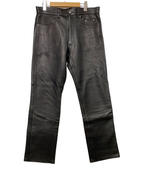 KUSHITANI（クシタニ）KUSHITANI (クシタニ) レザーパンツ ブラック サイズ:Lの古着・服飾アイテム