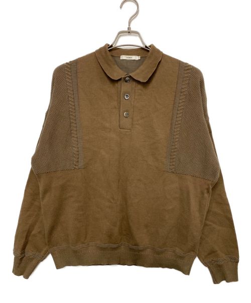 yashiki（ヤシキ）yashiki (ヤシキ) ニットポロシャツ ブラウン サイズ:1の古着・服飾アイテム