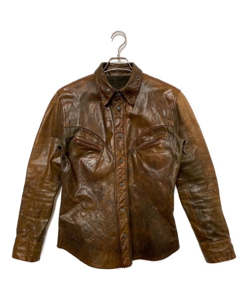 BACK RUSH（バックラッシュ）BACK RUSH (バックラッシュ) レザージャケット ブラウン サイズ:Ｍの古着・服飾アイテム