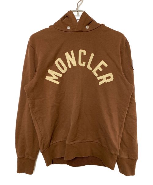 MONCLER（モンクレール）MONCLER (モンクレール) カレッジロゴ スウェットパーカー ブラウン サイズ:SIZE Mの古着・服飾アイテム