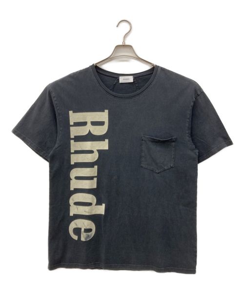 RHUDE（ルード）RHUDE (ルード) ロゴポケットTee グレー サイズ:Mの古着・服飾アイテム