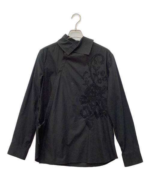 Y's（ワイズ）Y's (ワイズ) 刺繍シャツ ブラック サイズ:表記なしの古着・服飾アイテム