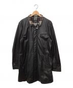 BURBERRY BLACK LABEL（）の古着「レザーコート」｜ブラック