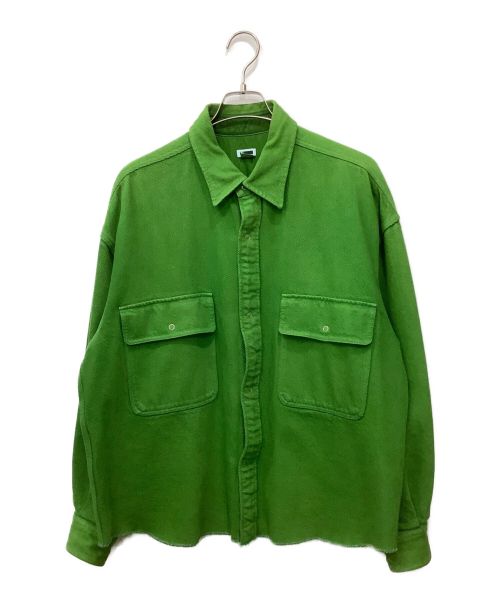 H BEAUTY&YOUTH（エイチ ビューティアンドユース）H BEAUTY&YOUTH (エイチ ビューティアンドユース) COLOR 2POCKET SHIRT グリーン サイズ:MEDIUMの古着・服飾アイテム