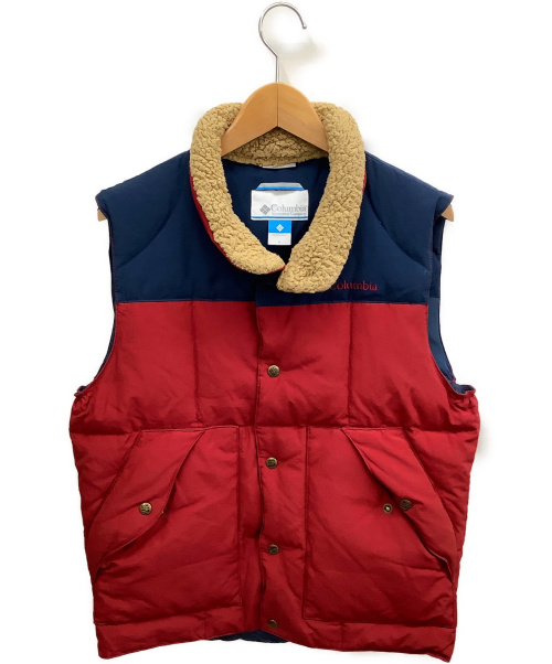 中古 古着通販 Columbia コロンビア ダウンベスト レッド ブルー サイズ M 秋冬物 ブランド 古着通販 トレファク公式 Trefac Fashion
