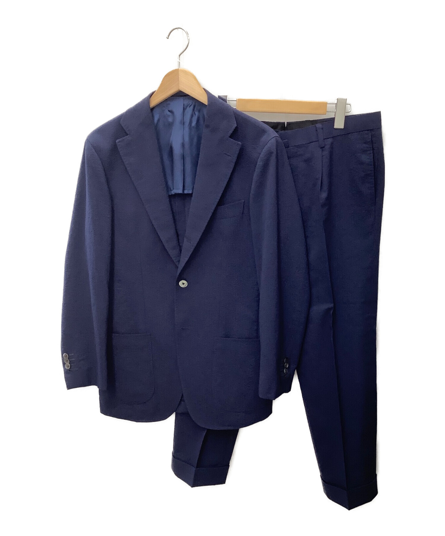リングジャケット ネイビー スーツ セットアップ 50サイズ