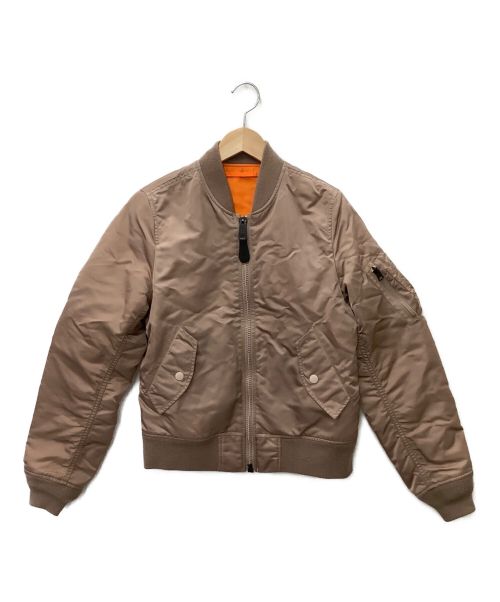 ALPHA（アルファ）ALPHA (アルファ) MA-1ジャケット ピンクベージュ サイズ:Mの古着・服飾アイテム