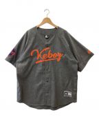 KEBOZ×Starter BLACK LABELケボズ×スターターブラックレーベル）の古着「ベースボールシャツ」｜グレー