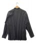 ISSEY MIYAKE (イッセイミヤケ) プリーツバンドカラーシャツ ブラック サイズ:2：14800円