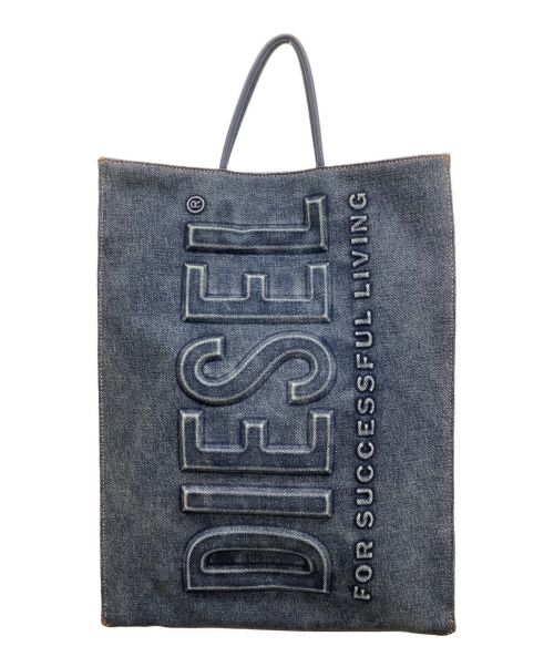 DIESEL（ディーゼル）DIESEL (ディーゼル) ロゴデニムトートバッグ インディゴの古着・服飾アイテム