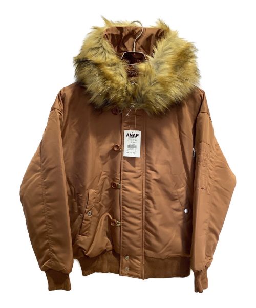 ANAP（アナップ）ANAP (アナップ) ダウンジャケット ブラウン サイズ:FREE 未使用品の古着・服飾アイテム