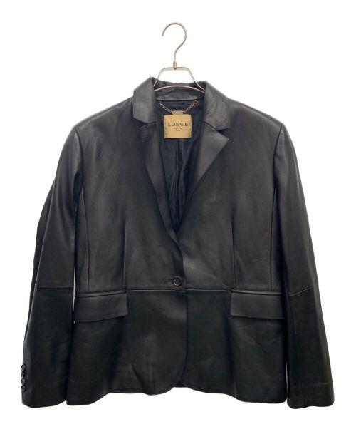 LOEWE（ロエベ）LOEWE (ロエベ) レザージャケット ブラック サイズ:48の古着・服飾アイテム