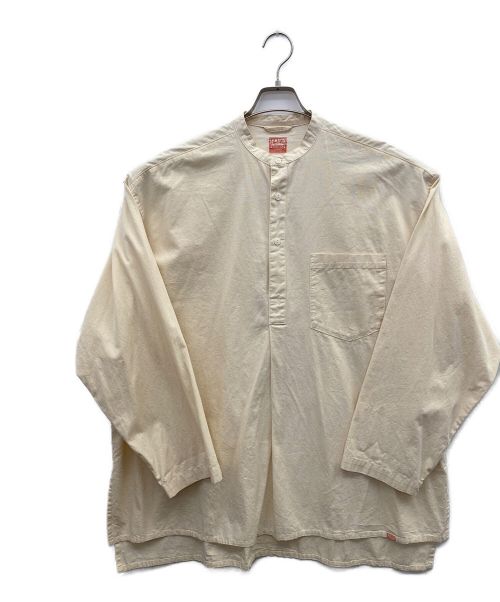 HINSON（ヒンソン）HINSON (ヒンソン) グランパシャツ ベージュ サイズ:Mの古着・服飾アイテム