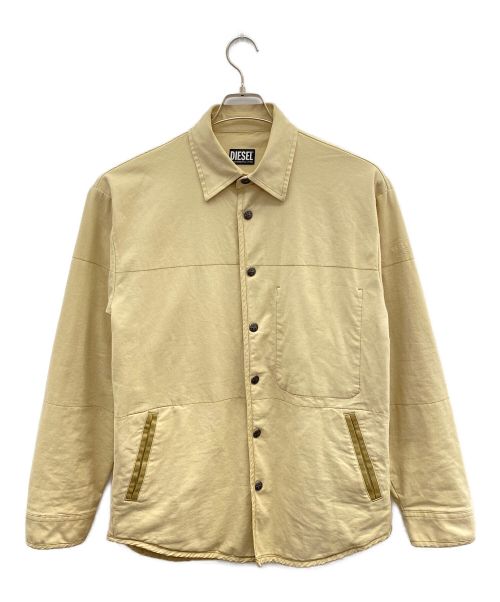 DIESEL（ディーゼル）DIESEL (ディーゼル) スナップシャツジャケット アイボリー サイズ:Mの古着・服飾アイテム