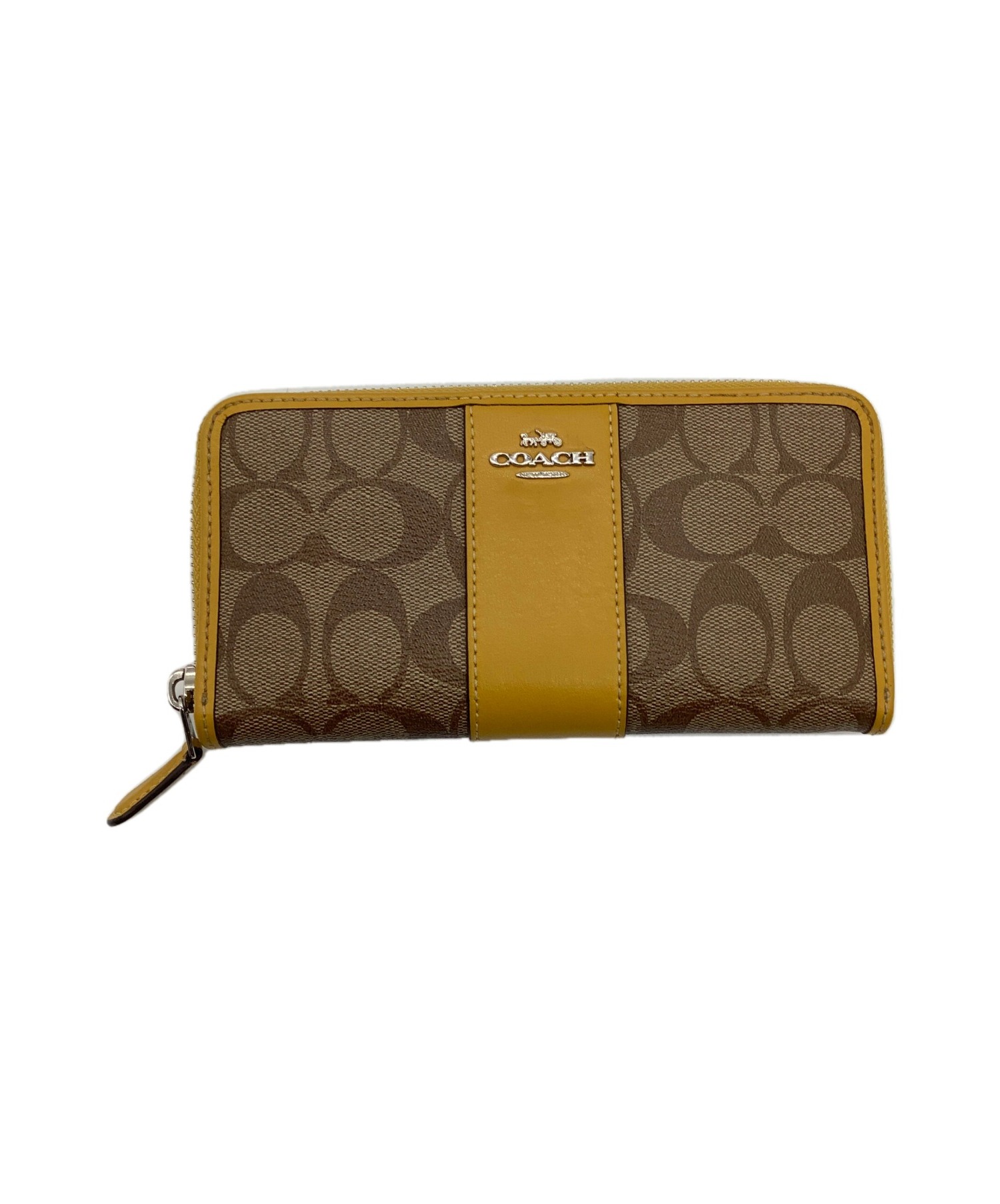 中古 古着通販 Coach コーチ ラウンドファスナー財布 キャメル ベージュ F54630 ブランド 古着通販 トレファク公式 Trefac Fashion