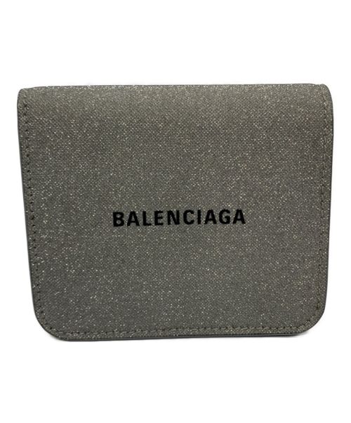 BALENCIAGA（バレンシアガ）BALENCIAGA (バレンシアガ) 2つ折り財布 シルバー×ブラックの古着・服飾アイテム